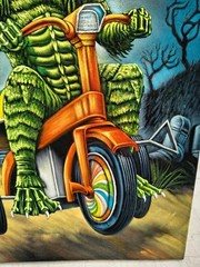 Creature from The Black Lagoon MasterPiece Art Black Velvet Oil Painting 18 x 24