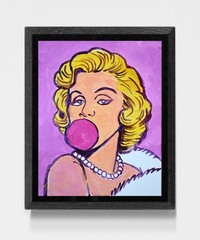 Original Expressionism Abstract Pop Art Marilyn 11×14 Acrylic Canvas Painting