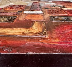 Original Old Russian Abstract Composition, Oil Painting, Signed, 60.0×60.0 cm