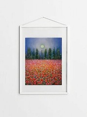 Anastasia Woron: „Poppies“ – Original Signed Oil (18×14 Cm.) 2022