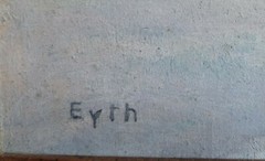 Karl Eyth Antique Winter Landscape Oil Painting Signed