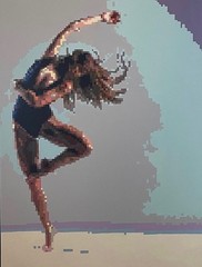 ORIGINAL handmade acrylic painting on stretch canvas „The Dancer“ 48 in x 36 in
