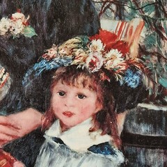 2 sisters after Renoir, oil print, or painted over