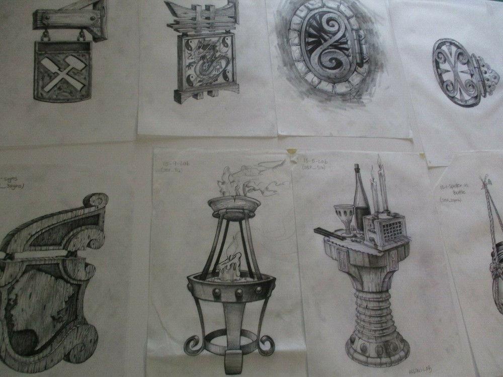 COLLECTION DRAWINGS ILLUSTRATION ANIMATION COMIC ART SCULPTURE ARCHITECTURAL