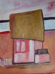 Impressionism 11×14 Beach shack On Ocean Sand Dunes, Original Art Painting