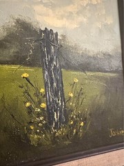 Vintage Framed Landscape Oil Painting – Artist Signed