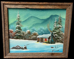 Iva Prince American 20th C Original Oil on Canvas Board „A Time for Love“ 19×23