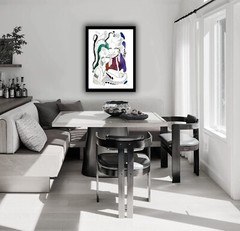 Wall Art Watercolor Painting Drawing 2 Ladies Well Known Artist Celebrity Famous