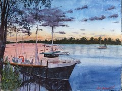 Original Painting in Watercolor „Last Evening Light“ 16″x 12″