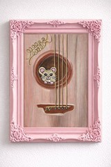 Mouse In Guitar Art | 11×14 Original Acrylic Painting | Whimsical Music Art