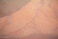 Royal Hill Milleson Antique Impressionist Painting Mt. Hood Oregon Sunset 24×29″