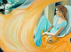 In the Distance – Art, Painting, Giclee on Canvas 16″x12″ by Yelena Berzon