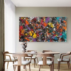 hand painted 1 piece abstract canvas art wall decor for living room yellow