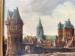 A A Orlinski Oil Painting Medieval Seaside Castle Poland