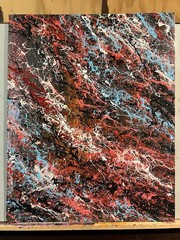 Jackson Pollock Style Acrylic Panting Wall Art Action Painting Decorative Art