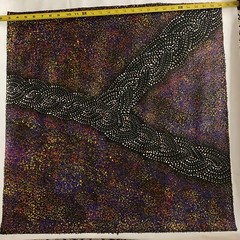 Gracie Morton Authentic Aboriginal Art 78×78 Cm Titled: Bush Plum Dreaming