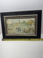 Signed Henry Harvey “Fun Fair” Oil Painting 1966 Cedar’s Studio’s Glebe Place