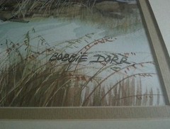 Bobbie Dorr original watercolor painting „Winter scene“ 17.75×13 inch Image size