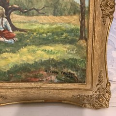 vintage original oil painting signed framed 1964 By Dorothy Paulsen 23.8 in”