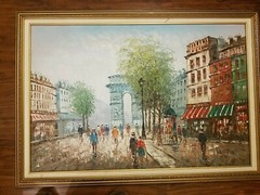 Paris Street Scene Arc De Triomphe Caroline Burnett