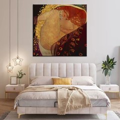 Danae by Gustav Klimt ,Handmade Abstract Oil Painting on Linen Canvas GK005