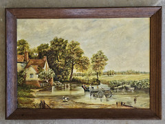 THE HAY WAIN (after JOHN CONSIABLE) ORIGINAL REPLICA PAINTING LANDSCAPE BUCOLIC