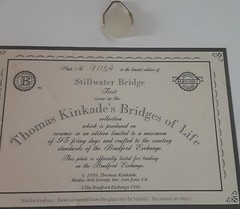 Thomas Kinkade’s Still Water Bridge Ceramic with Stand or Wall Hanging