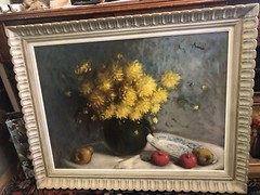 Geza Biro Original Oil Painting On Canvas “Table Still Life”