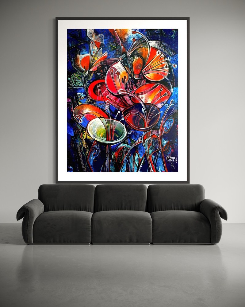 SIMEON GONZALES Original Painting COA / art studio Maryland – USA