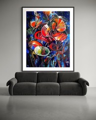 SIMEON GONZALES Original Painting COA / art studio Maryland – USA