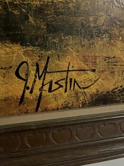 Vintage textured print on board from 1969 painter John Mastin
