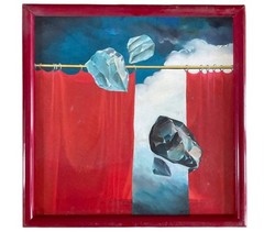 Surrealist Oil on Canvas, Signed