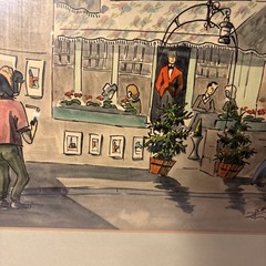 Vintage Harry Merthou Watercolor Framed Picture Signed 1964 Quebec City