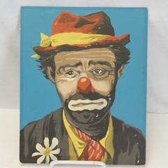 Emmett Kelly Clown Paint By Number 8×10 Vintage Sad Clown Hobo Weary Willie
