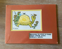 WATERCOLOR 70s 80s R. Snyder Original Art Turtle Success – Still in Package