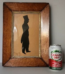 Antique English 19th C. Georgian Victorian Silhouette Portrait c.1835 Folk Art