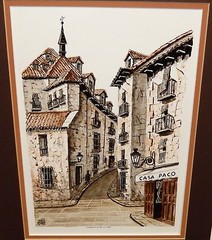 JUAN MARTIN HIDALGO MADRID „CALLE DE LA PASA“ ORIGINAL ACRYLIC PAINTING 1987
