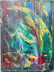Original Abstract Composition, Oil Painting, Expressionism, 80.0 x 60.0 cm.