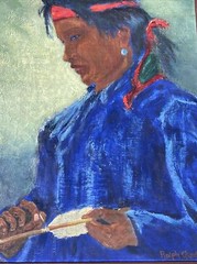 ANTIQUE LANDSCAPE PAINTING AMERICAN Indian LISTED Navajo Gardner Oil 1930’S
