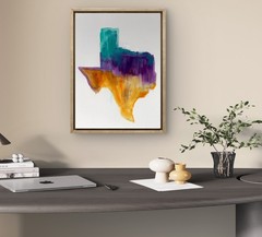 WS original texas hand painted 14X11 gallery paper abstract acrylic modern art