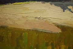 Ukrainian Soviet Oil Painting impressionism landscape reed river beach summer