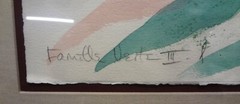 1989 MAUI HAWAII artist MARGARET BEDELL WATERCOLOR ARTWORK- FAMILLE VERTE III