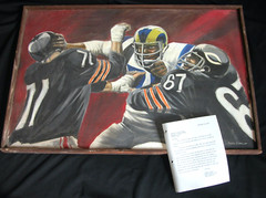 LA RAMS Football 70s DAVID DEACON JONES Painting by Nikita Knatz LA CA