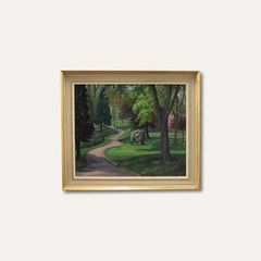 Brenda Johnstone – Framed 20th Century Oil, Ewell Court in Spring