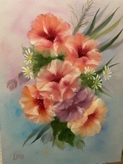 18 x 24 Original Oil Painting on Canvas……“Fantasy Flowers“
