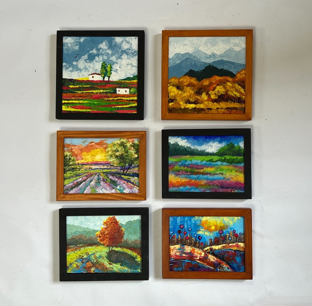 Wholesale lot of 5 Unique oil paintings, Custom Bulk Orde, Lot of OOAK Painting