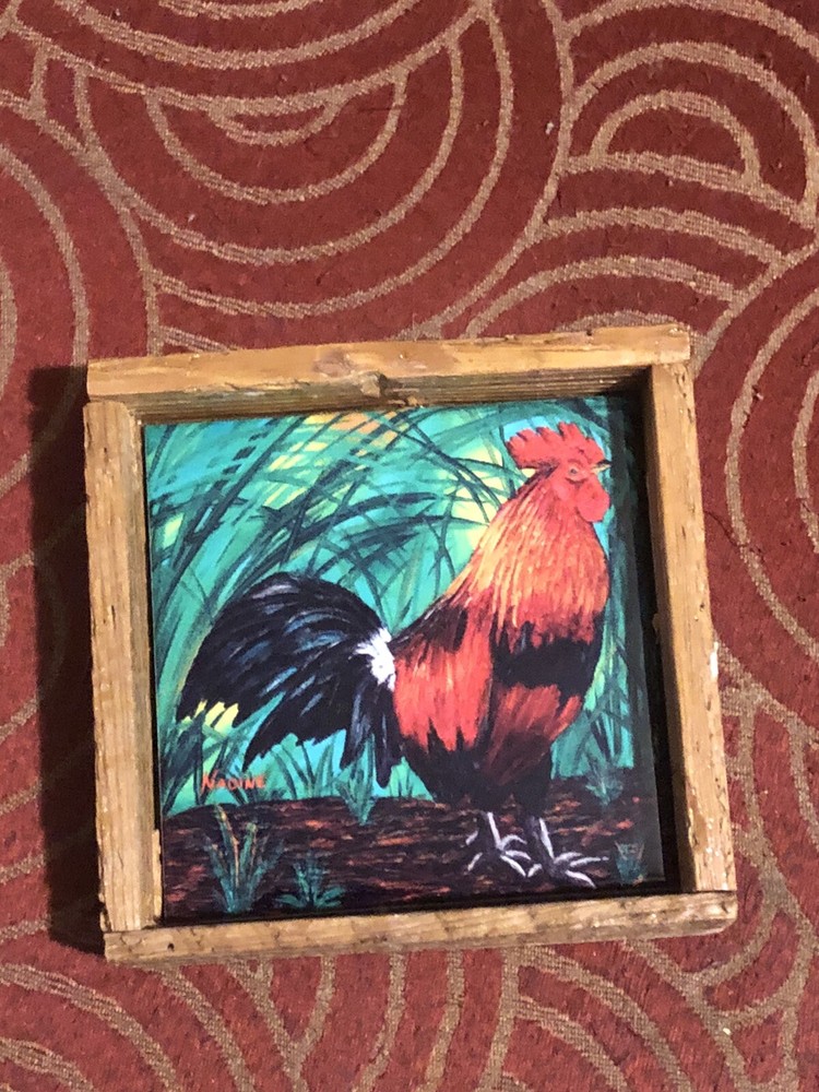 Nadine And Glenn Lahti Rooster Tile Art. Lobstertrapart