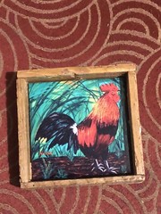 Nadine And Glenn Lahti Rooster Tile Art. Lobstertrapart