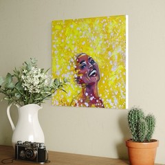 ORIGINAL Acrylic Painting Woman Abstract Vivid Portrait Modern HAND PAINTED