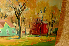 Florence Eisenberg Oil Painting Council Bluffs 1962 Landscape OMAHA NE Artist NR